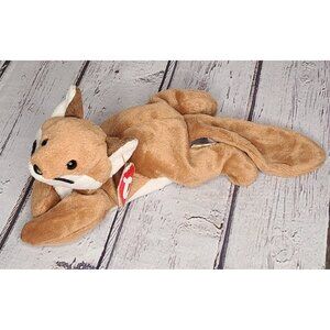 1996 Beanie Baby Sly Fox Plush Tag Errors, Inspection Stamp, Hants UK Vintage